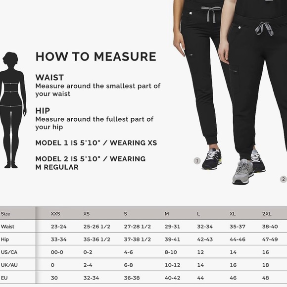 Figs Women’s Graphite Grey Zamora Slim Fit Jogger Scrub Pants size XS - Picture 6 of 6